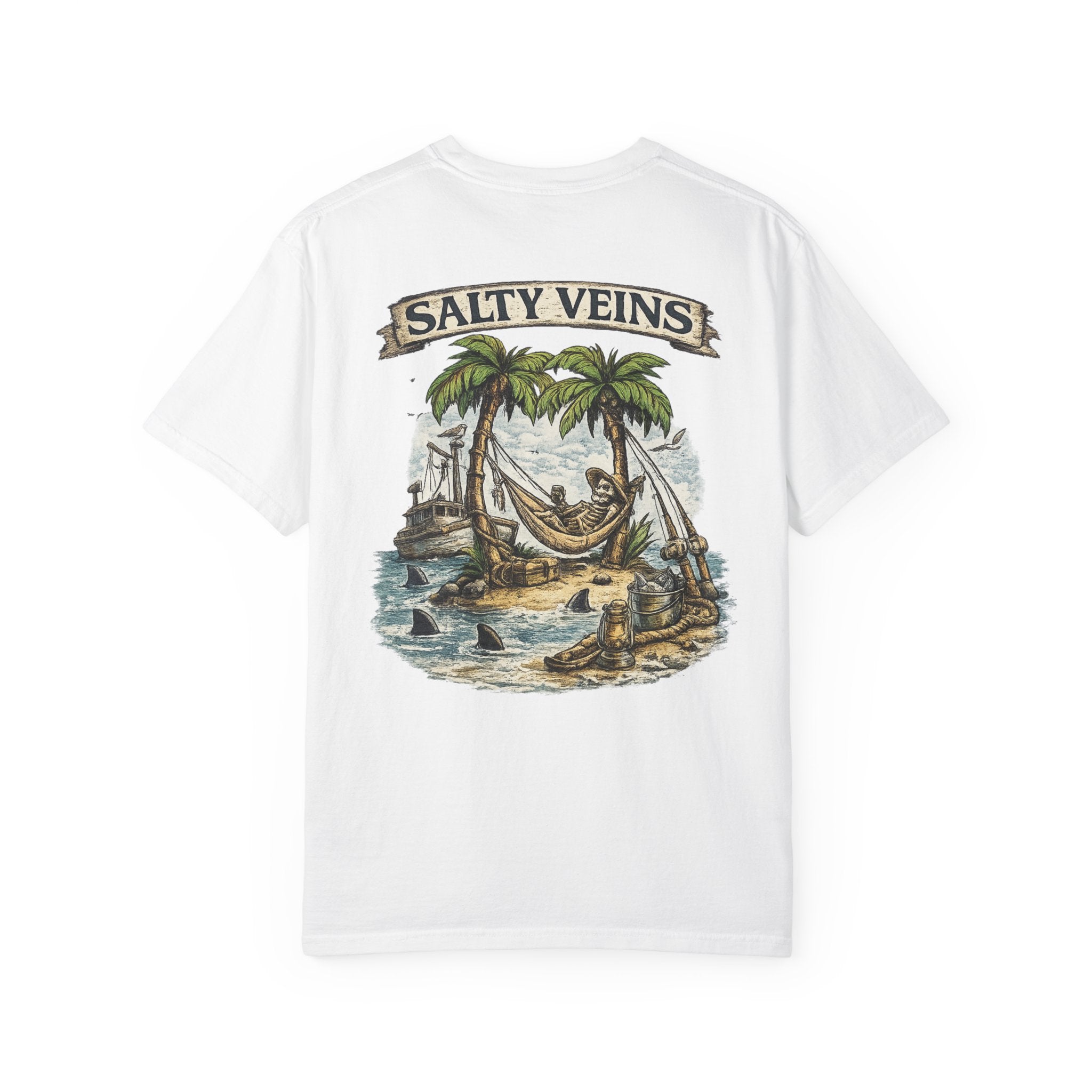 Salty Veins Beach Scene Tee