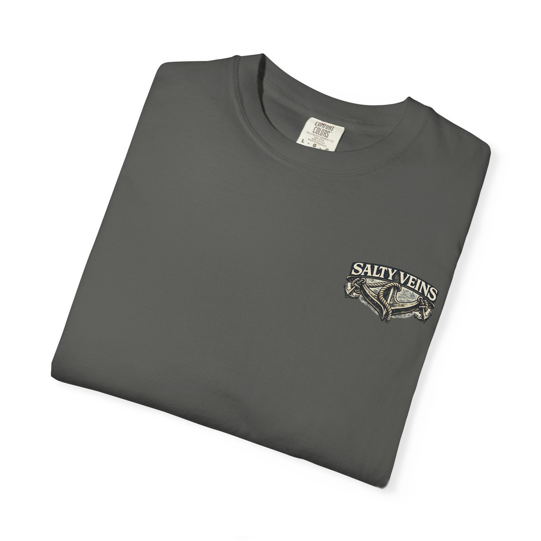 T-shirt graphique Salty Veins Anchor (Lost 'Til The End) — T-shirt col rond vintage nautique