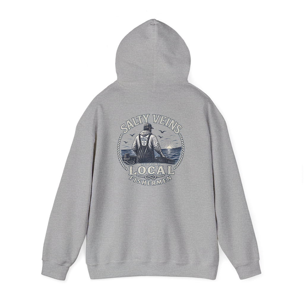 Salty Veins Support Local Fishermen Hoodie