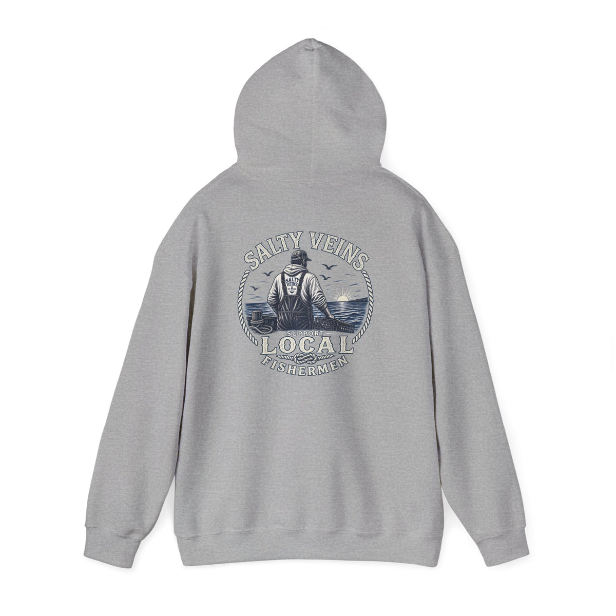 Salty Veins Support Local Fishermen Hoodie