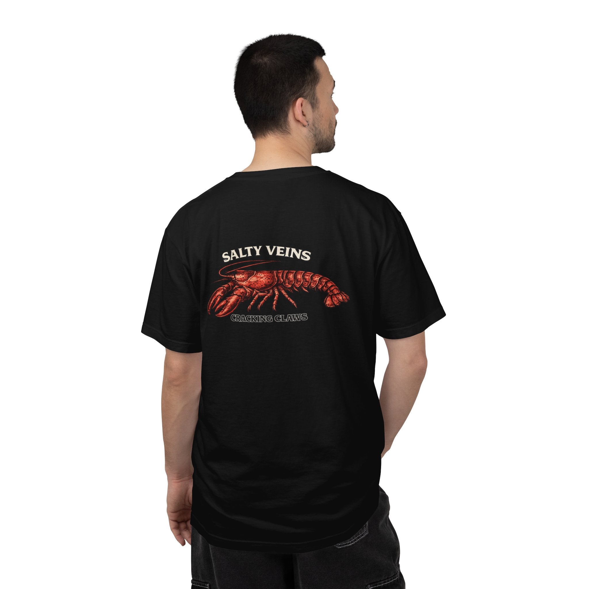 T-shirt Homard Salty Veins — T-shirt graphique « Cracking Claws »