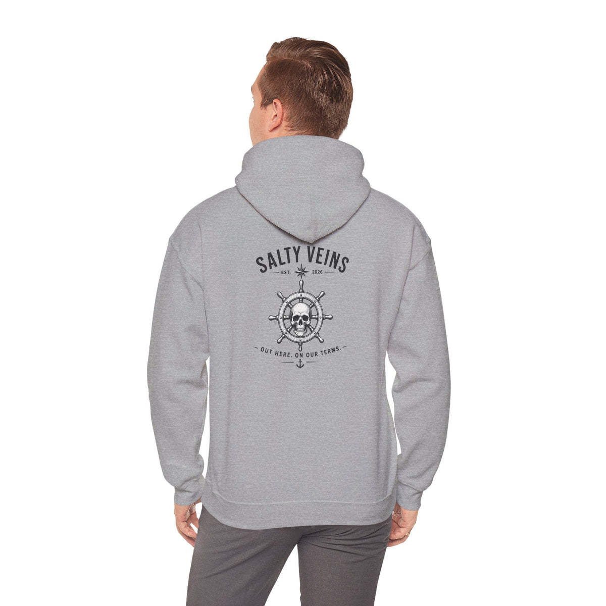 Salty Veins Nautical Skull Hoodie