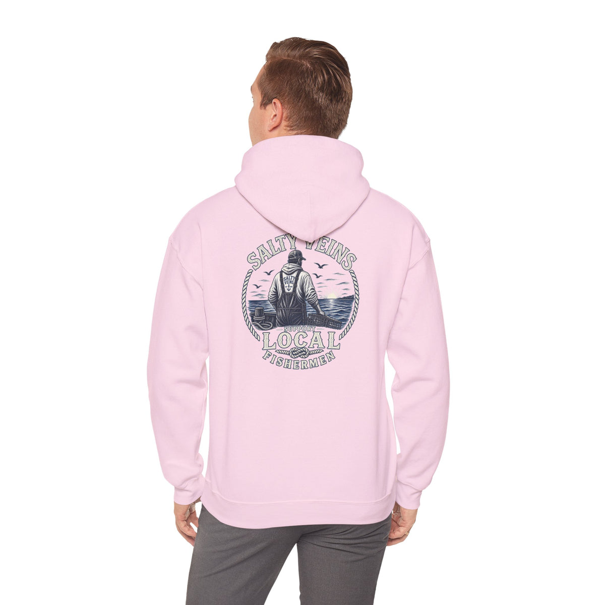 Salty Veins Support Local Fishermen Hoodie