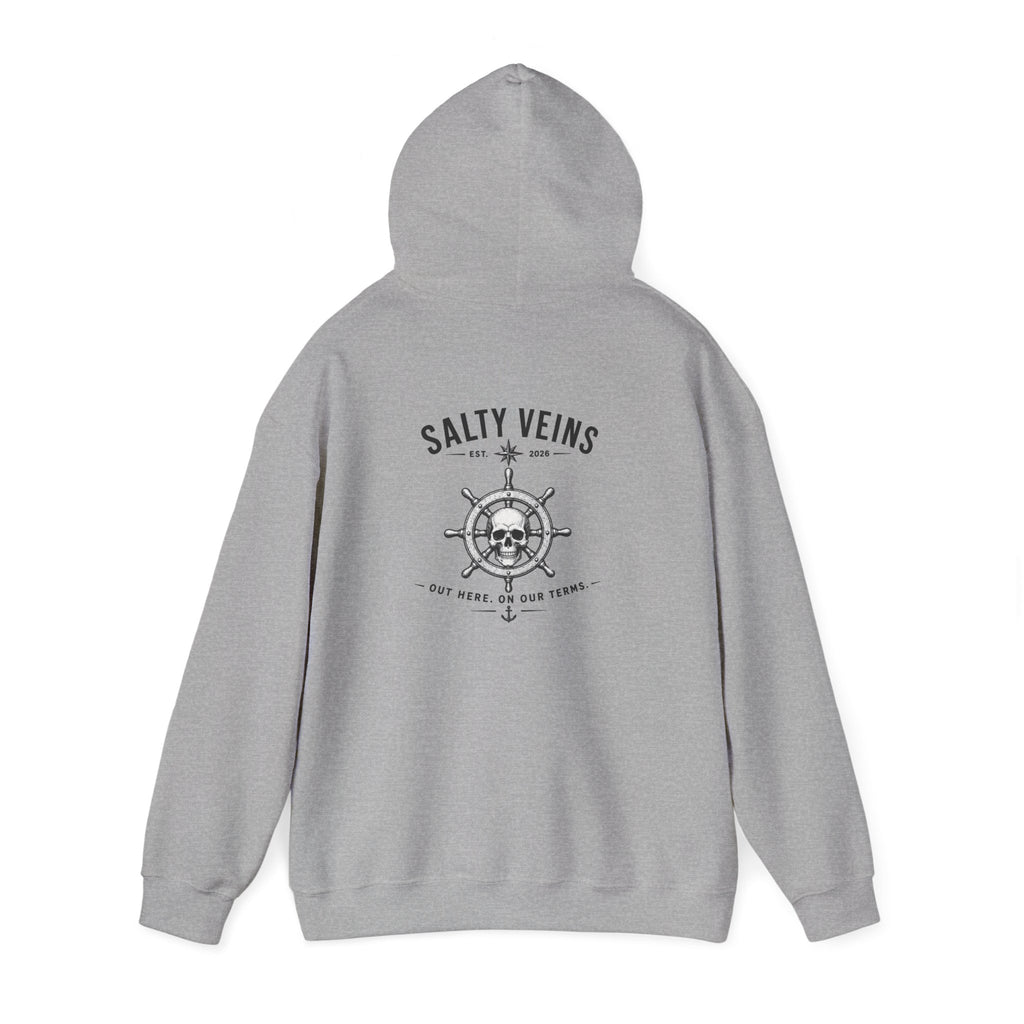 Salty Veins Nautical Skull Hoodie