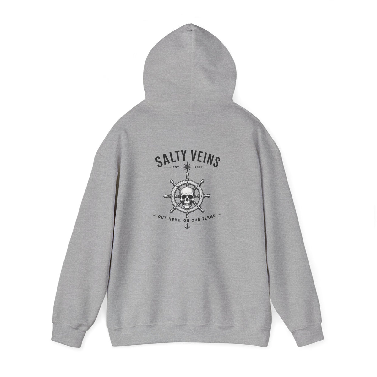 Salty Veins Nautical Skull Hoodie