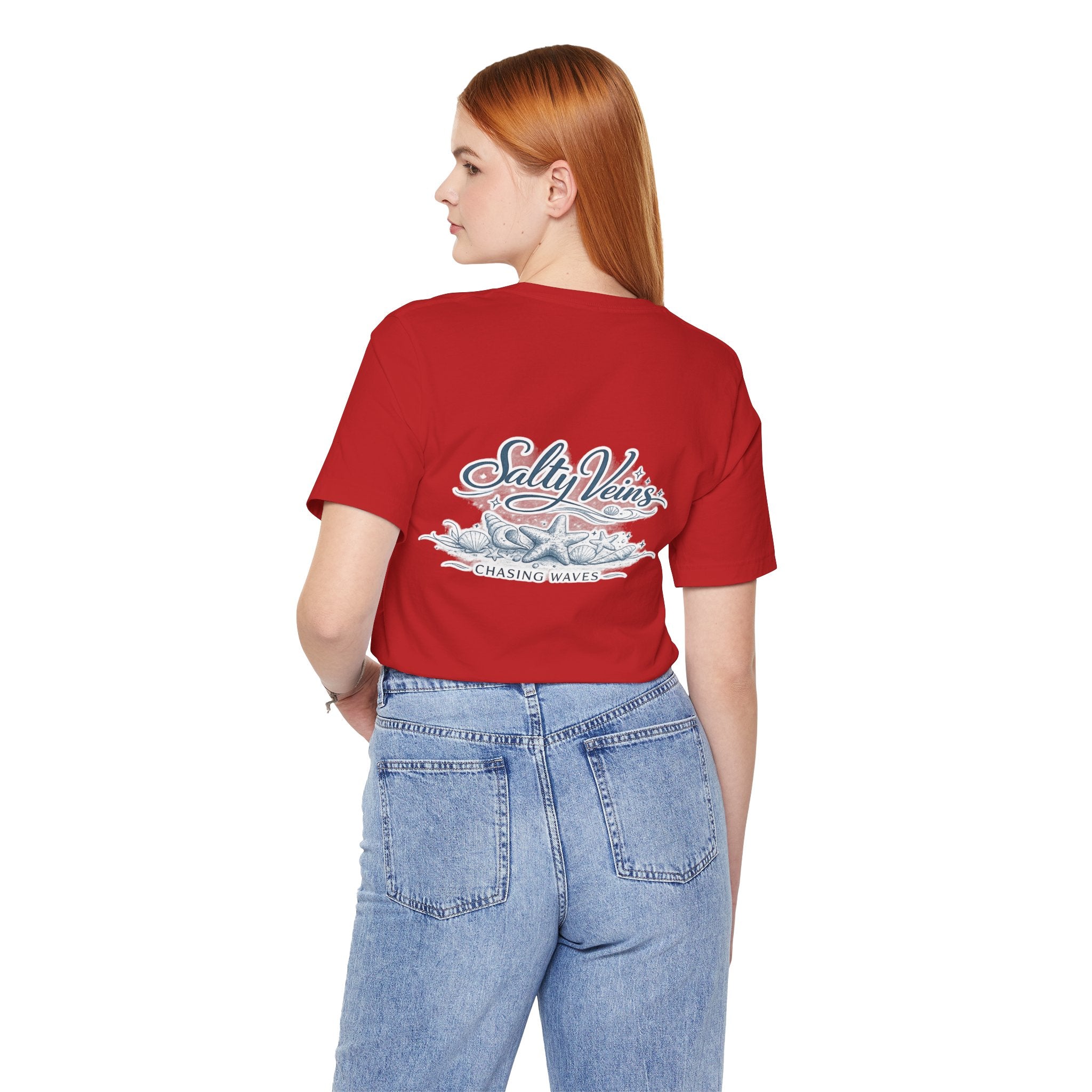 Salty Veins Beach Tee — Surf Graphic Short Sleeve Tee
