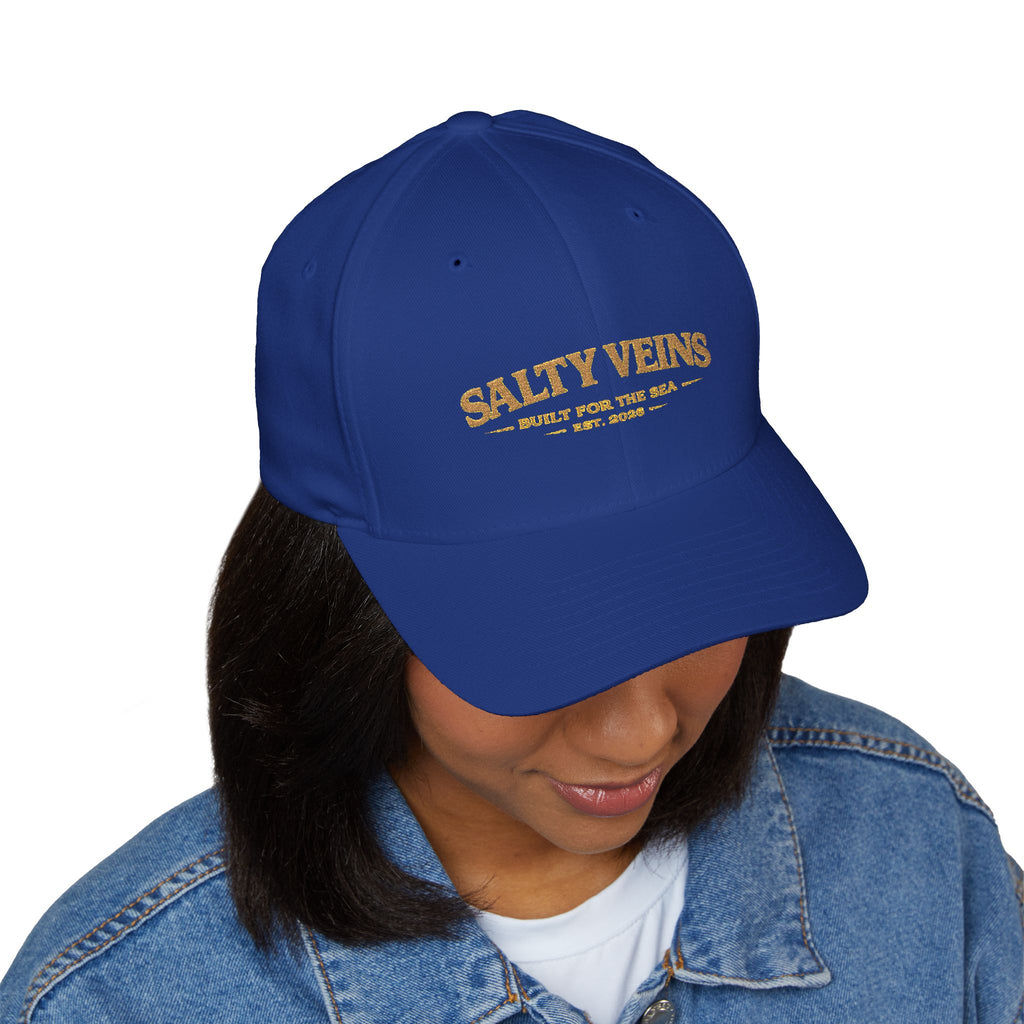 Casquette brodée Salty Veins — Chapeau fermé Beach Life