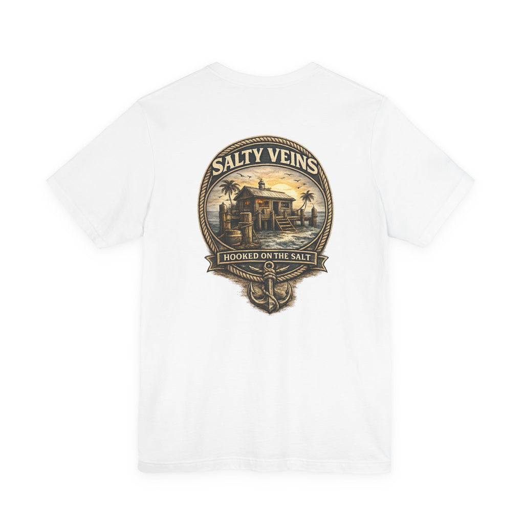 Salty Veins Hooked on the Salt Beach House Tee