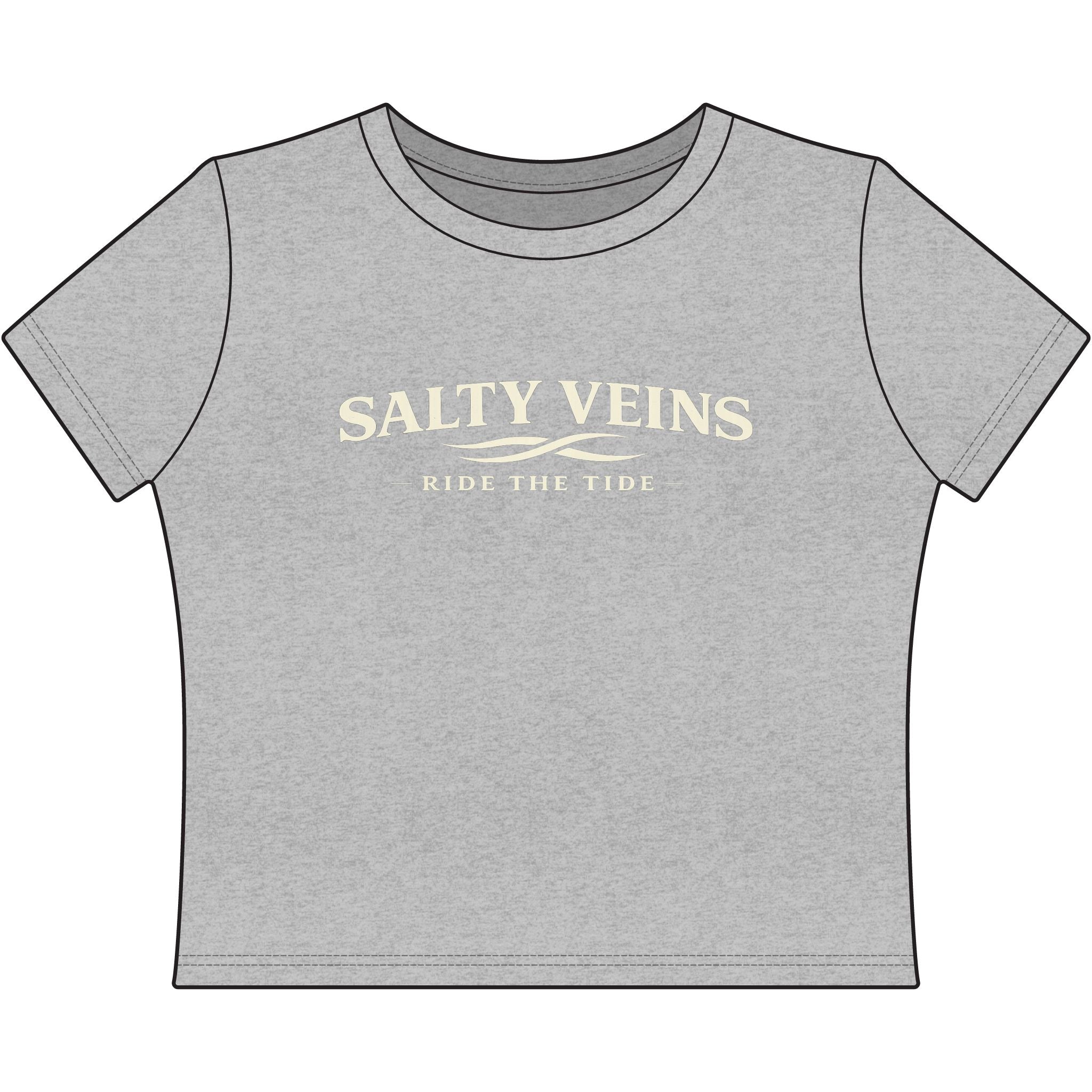 Salty Veins Women's Cropped Logo Tee