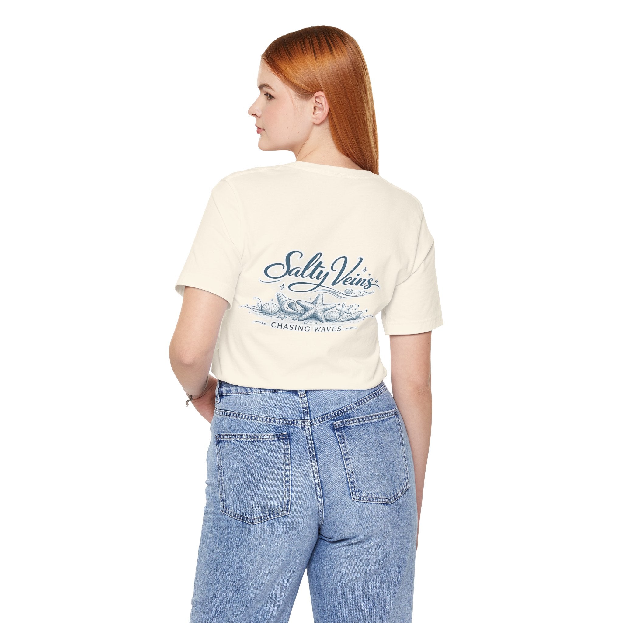 Salty Veins Beach Tee — Surf Graphic Short Sleeve Tee