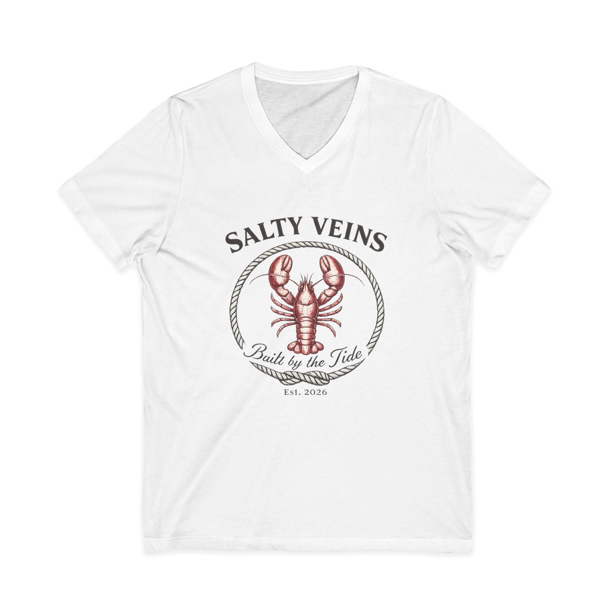 Salty Veins Lobster V-Neck Tee