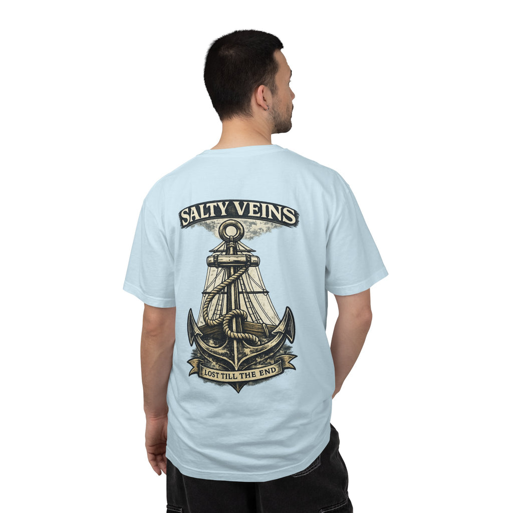 T-shirt graphique Salty Veins Anchor (Lost 'Til The End) — T-shirt col rond vintage nautique