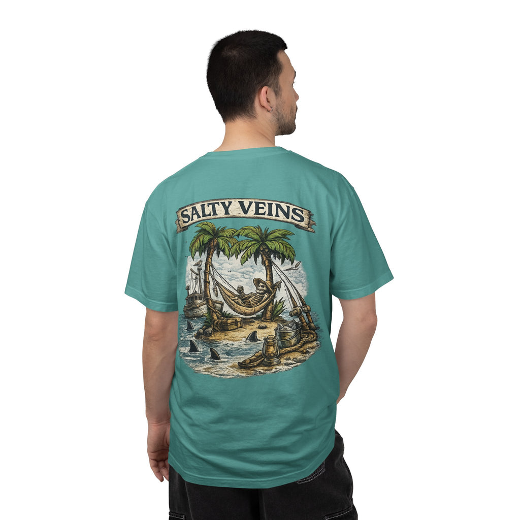 Salty Veins Beach Scene Tee