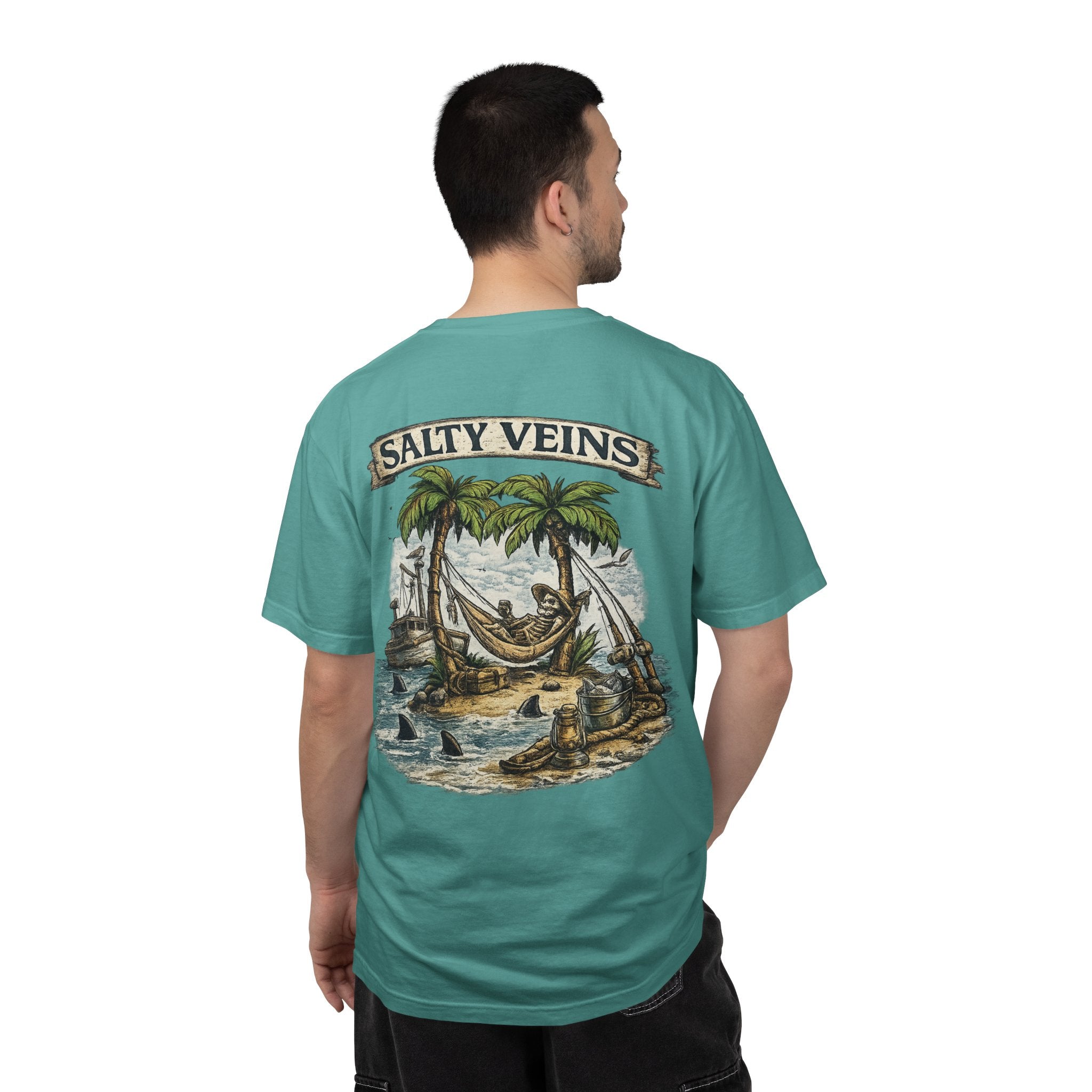 Salty Veins Beach Scene Tee