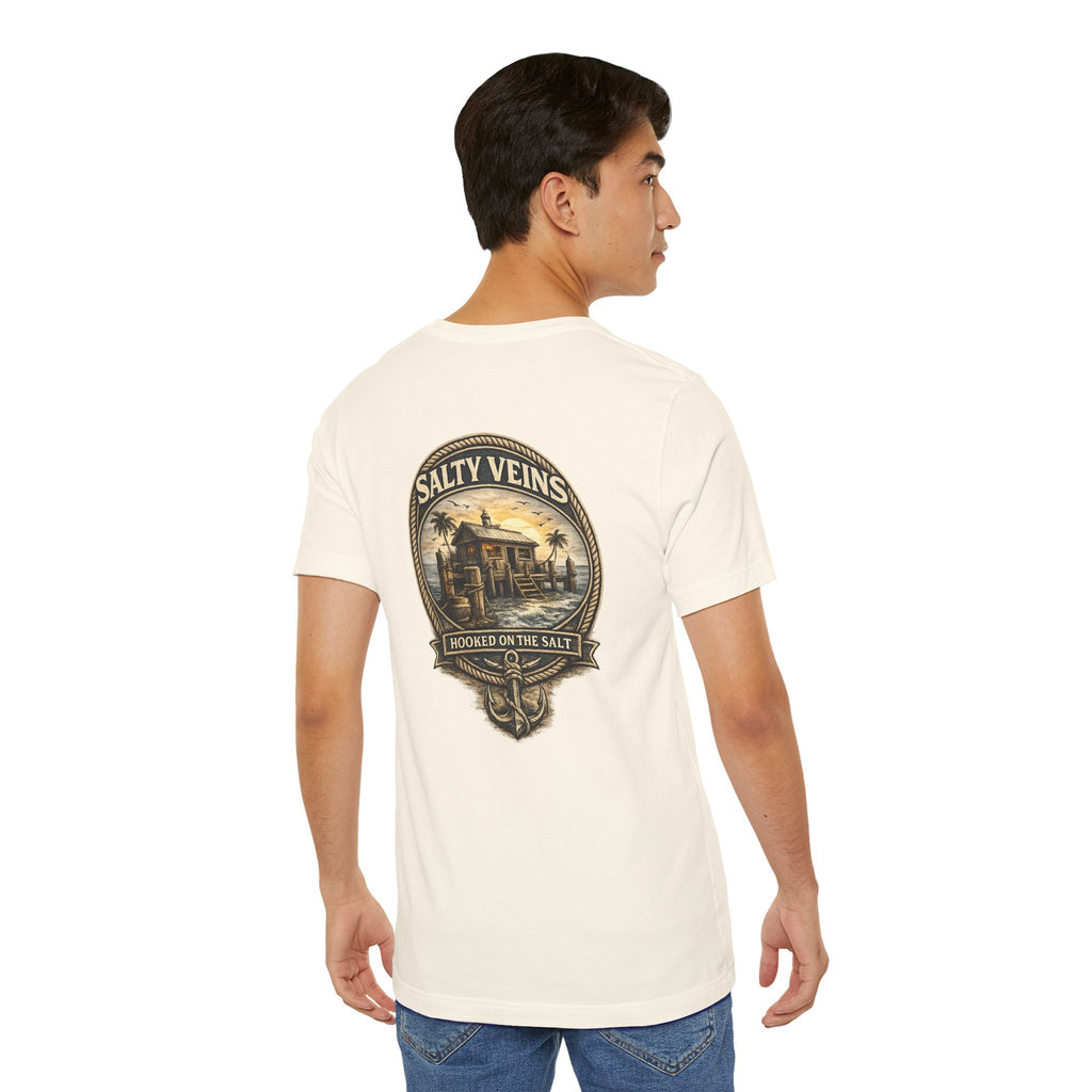 Salty Veins Hooked on the Salt Beach House Tee