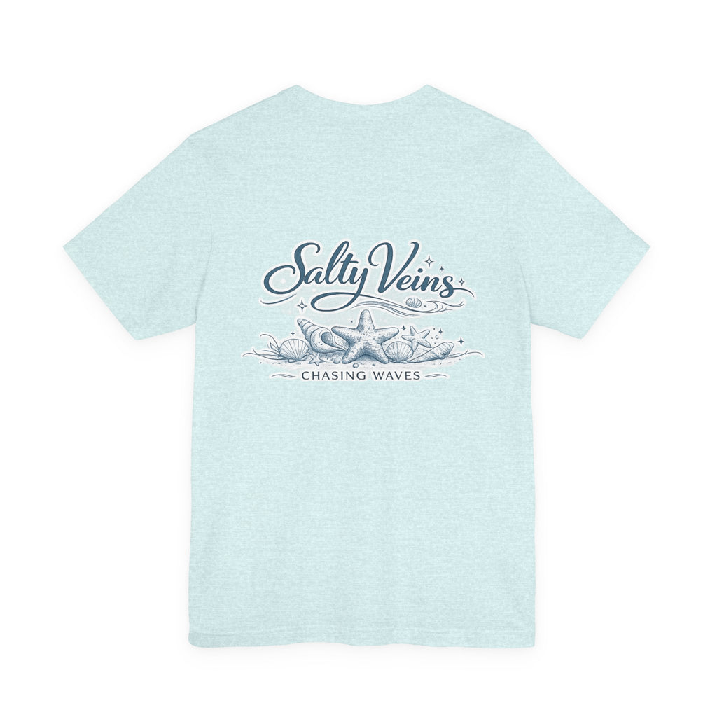 Salty Veins Beach Tee — Surf Graphic Short Sleeve Tee