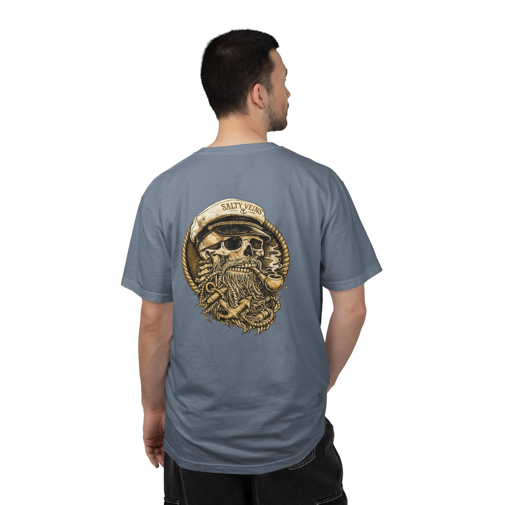 Salty Veins Skull Captain Tee