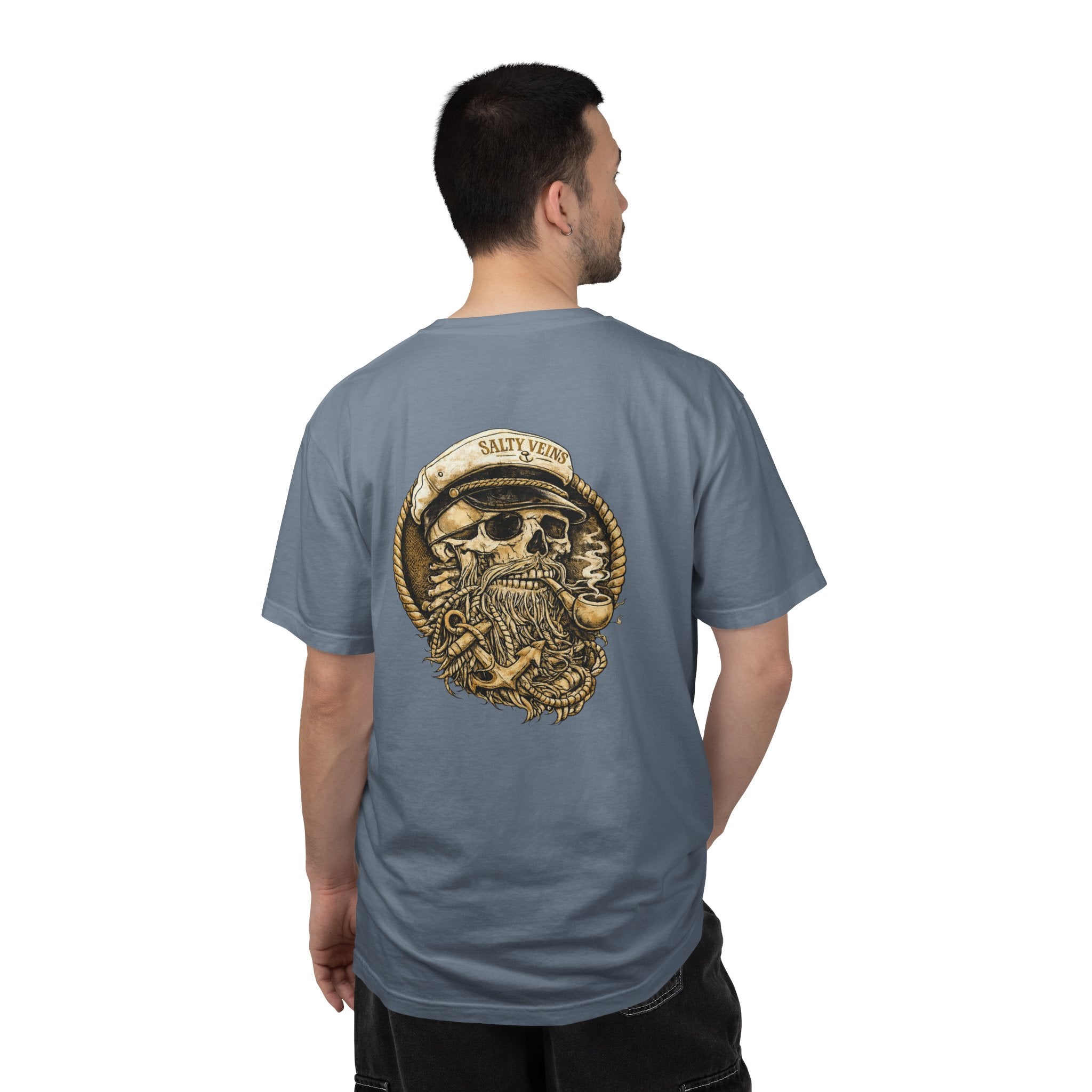 Salty Veins Skull Captain Tee