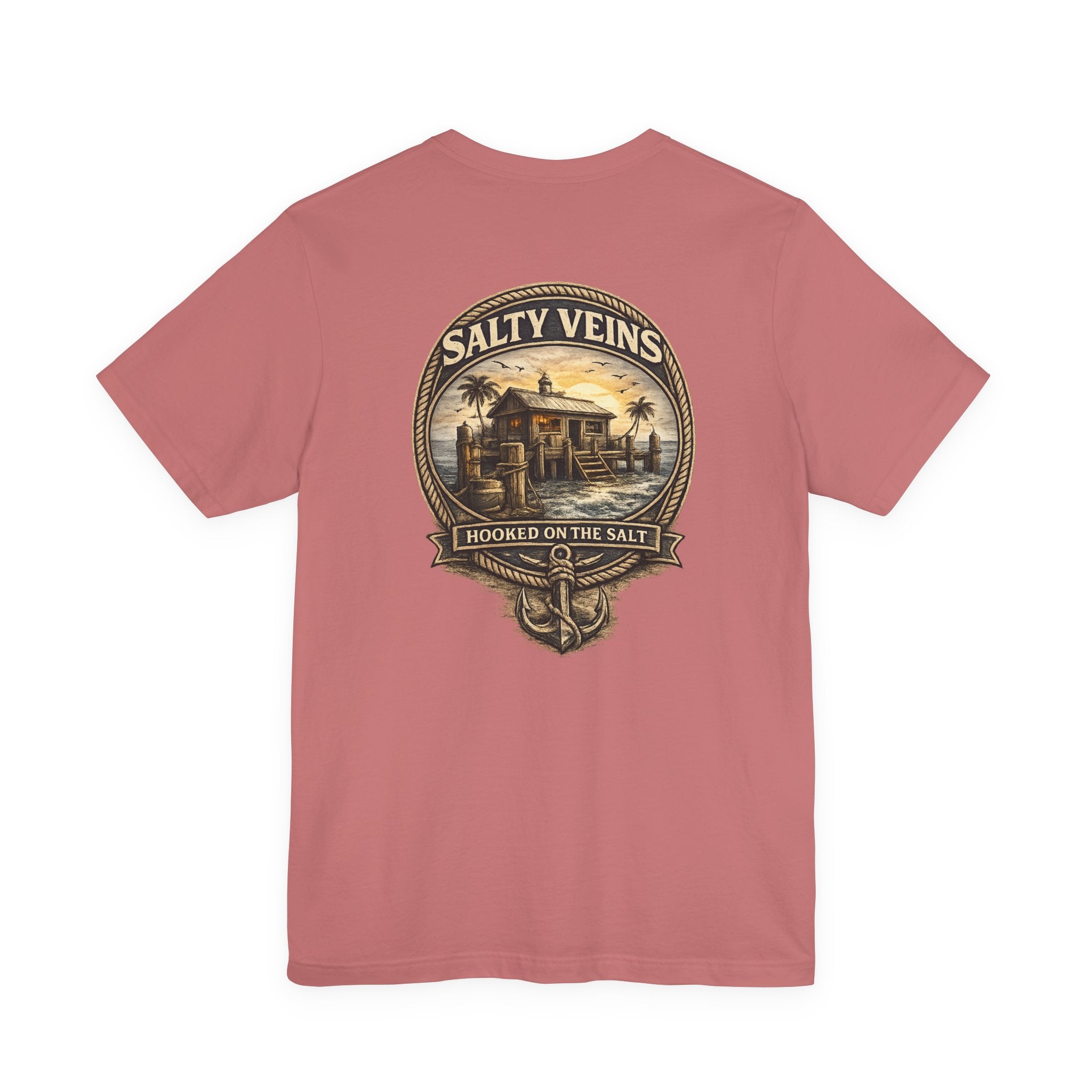 Salty Veins Hooked on the Salt Beach House Tee
