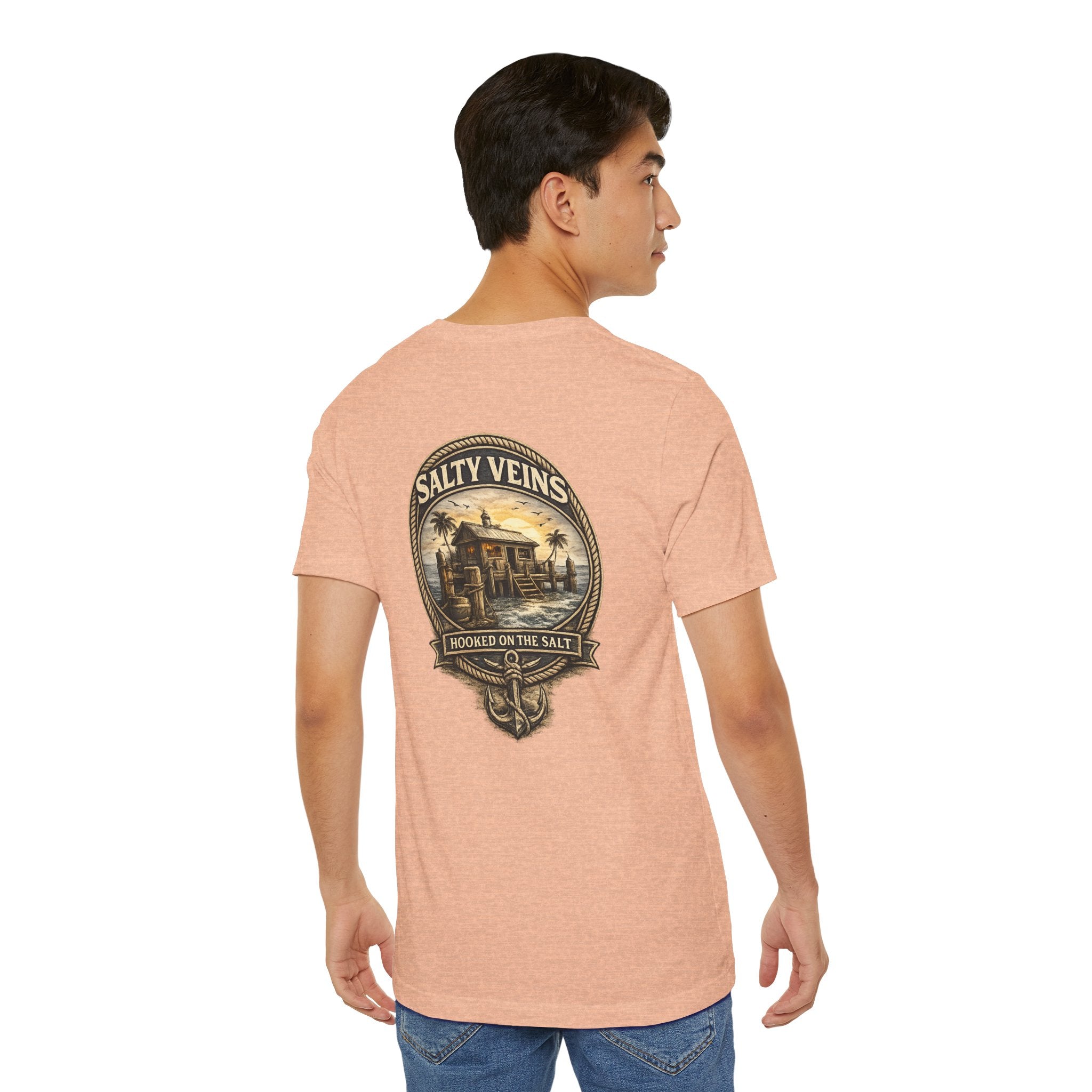 Salty Veins Hooked on the Salt Beach House Tee
