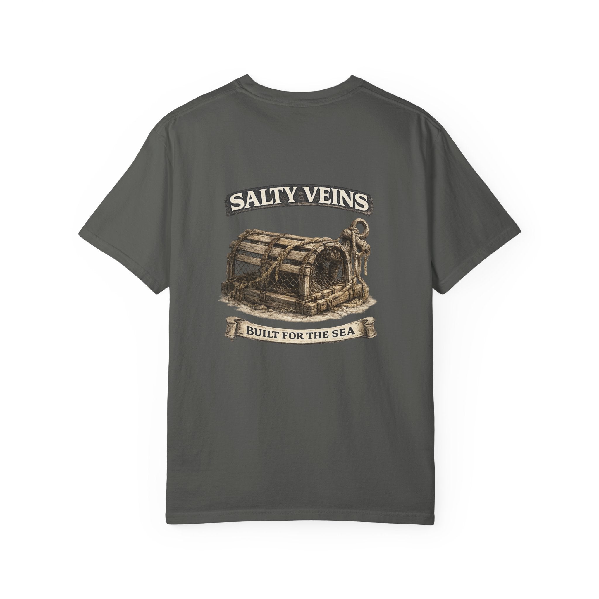 T-shirt Salty Veins Wooden Trap – T-shirt à motif de coffre de mer
