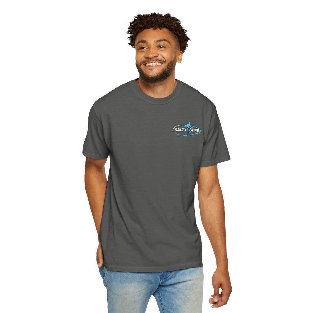 Salty Veins Shut Up and Reel Marlin Tee