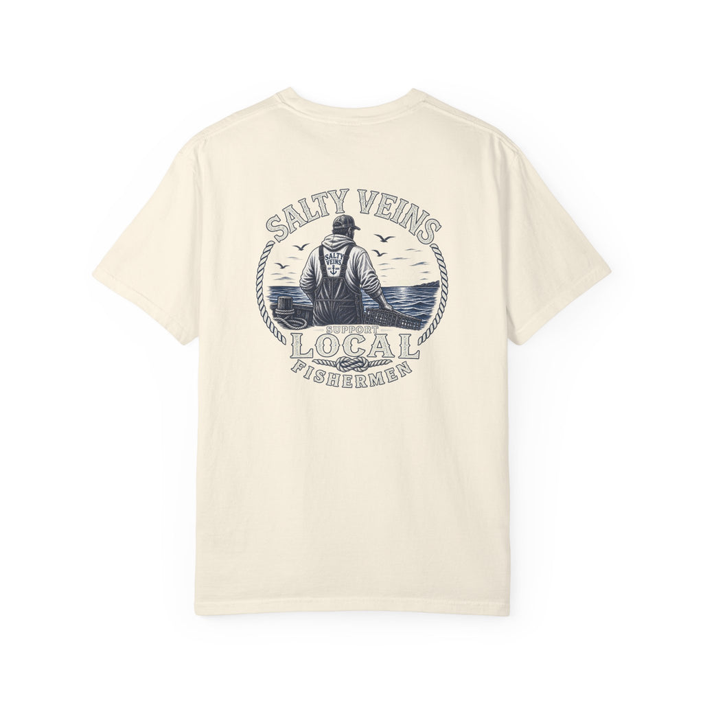 Salty Veins Support Local Fisherman Tee
