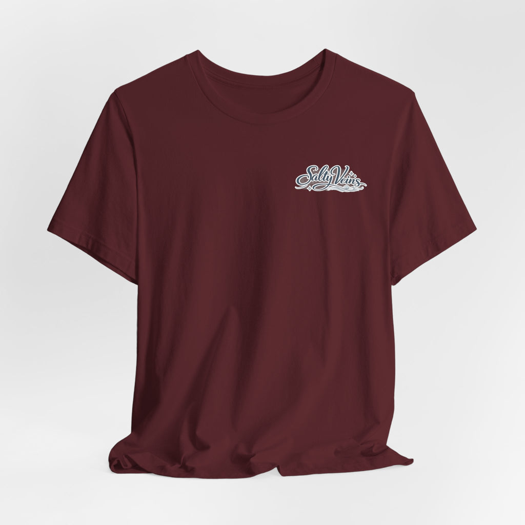 Salty Veins Beach Tee — Surf Graphic Short Sleeve Tee