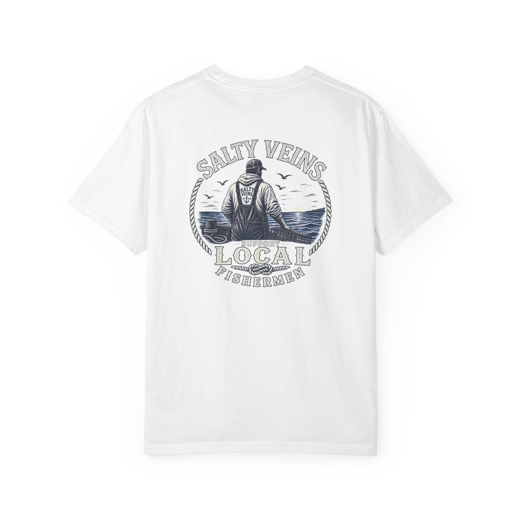 Salty Veins Support Local Fisherman Tee
