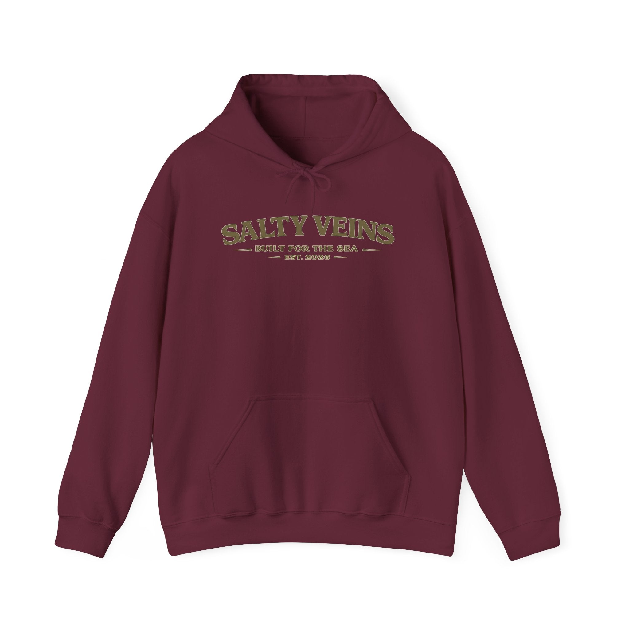 Sweat à capuche Salty Veins – Conçu pour la mer – Pull ras-du-cou Coastal