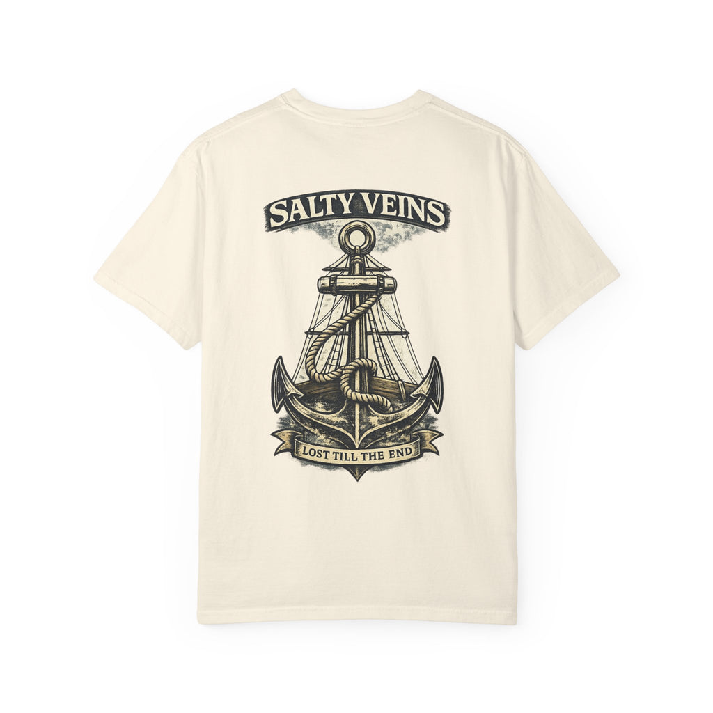T-shirt graphique Salty Veins Anchor (Lost 'Til The End) — T-shirt col rond vintage nautique
