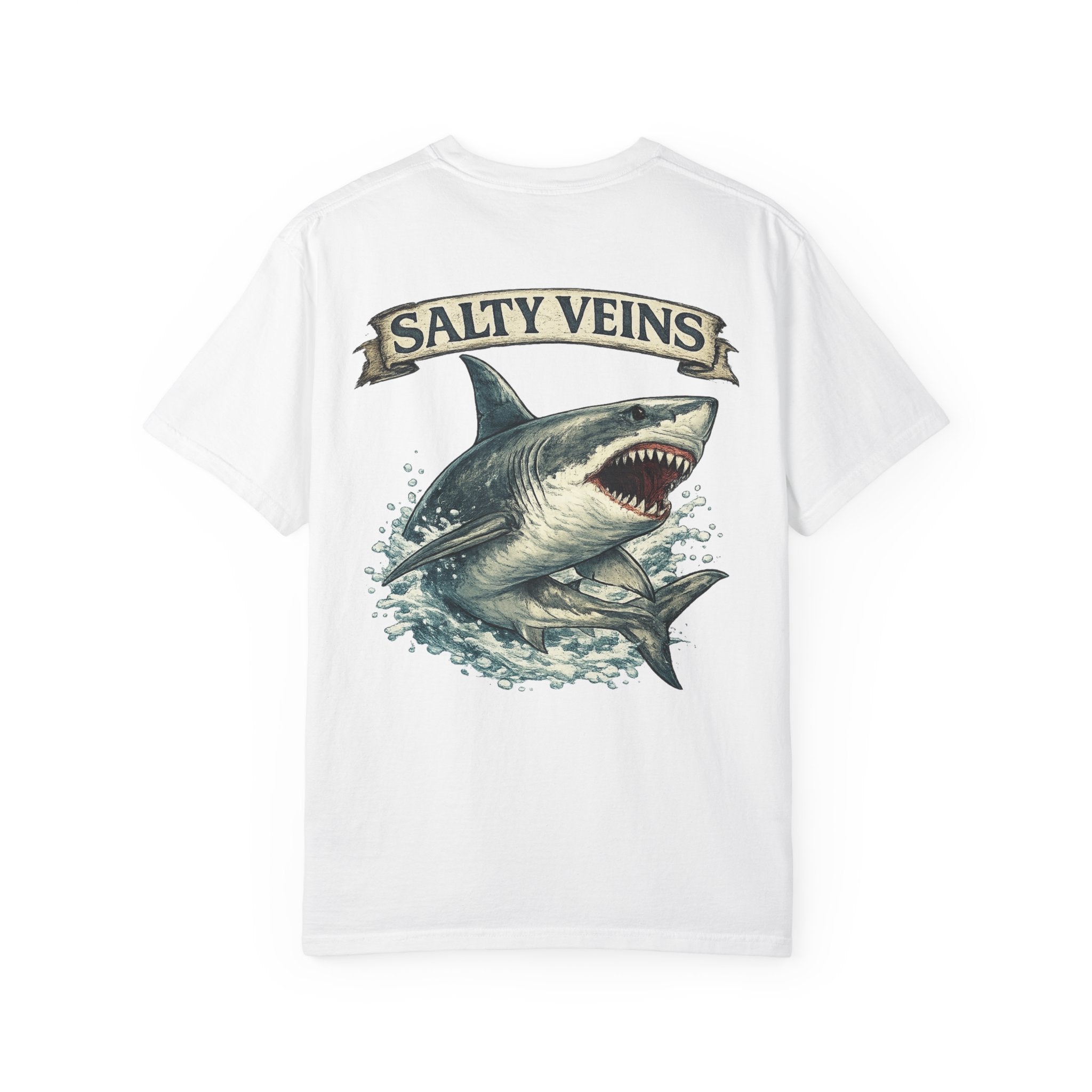 Salty Veins Great White Shark Tee