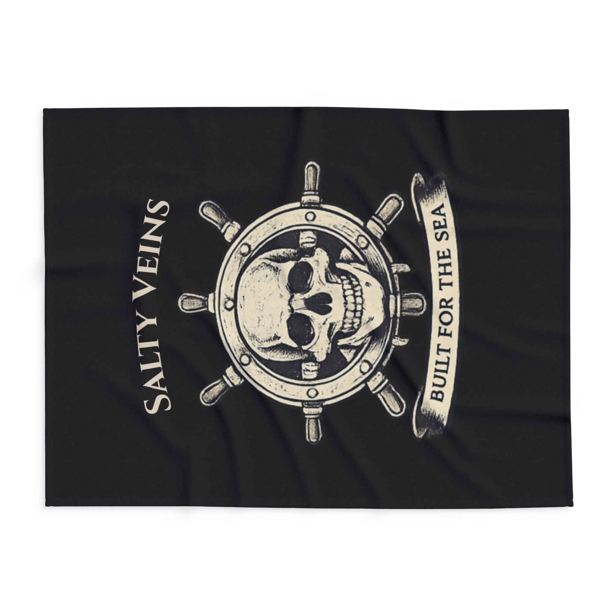 Salty Veins Arctic Fleece Blanket — Nautical Skull Fleece Blanket
