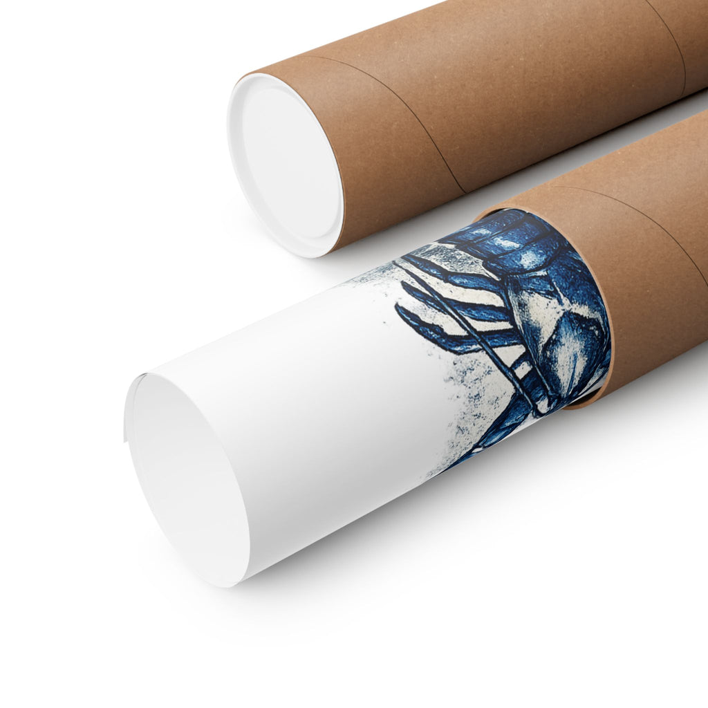 Salty Veins Lobster Poster — "Built for the Sea" Matte Vertical Art Print