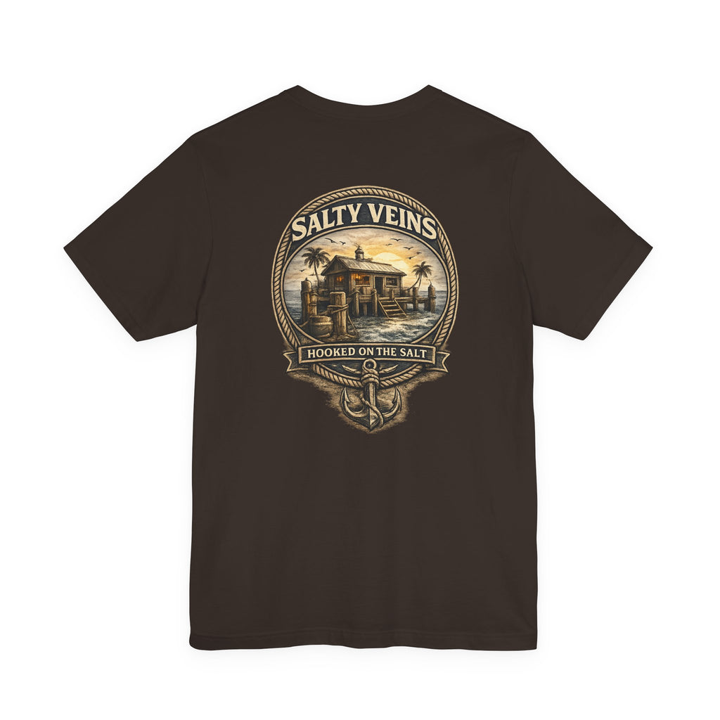 Salty Veins Hooked on the Salt Beach House Tee