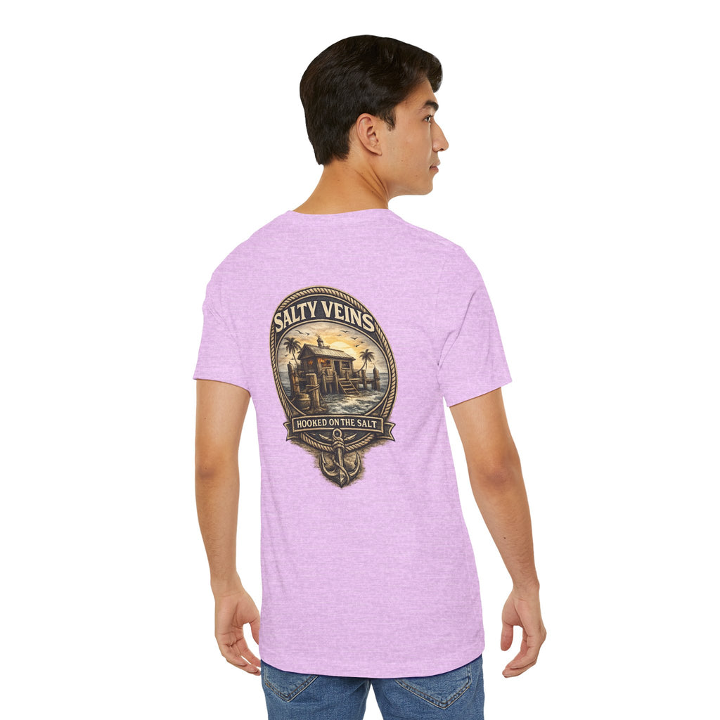 Salty Veins Hooked on the Salt Beach House Tee