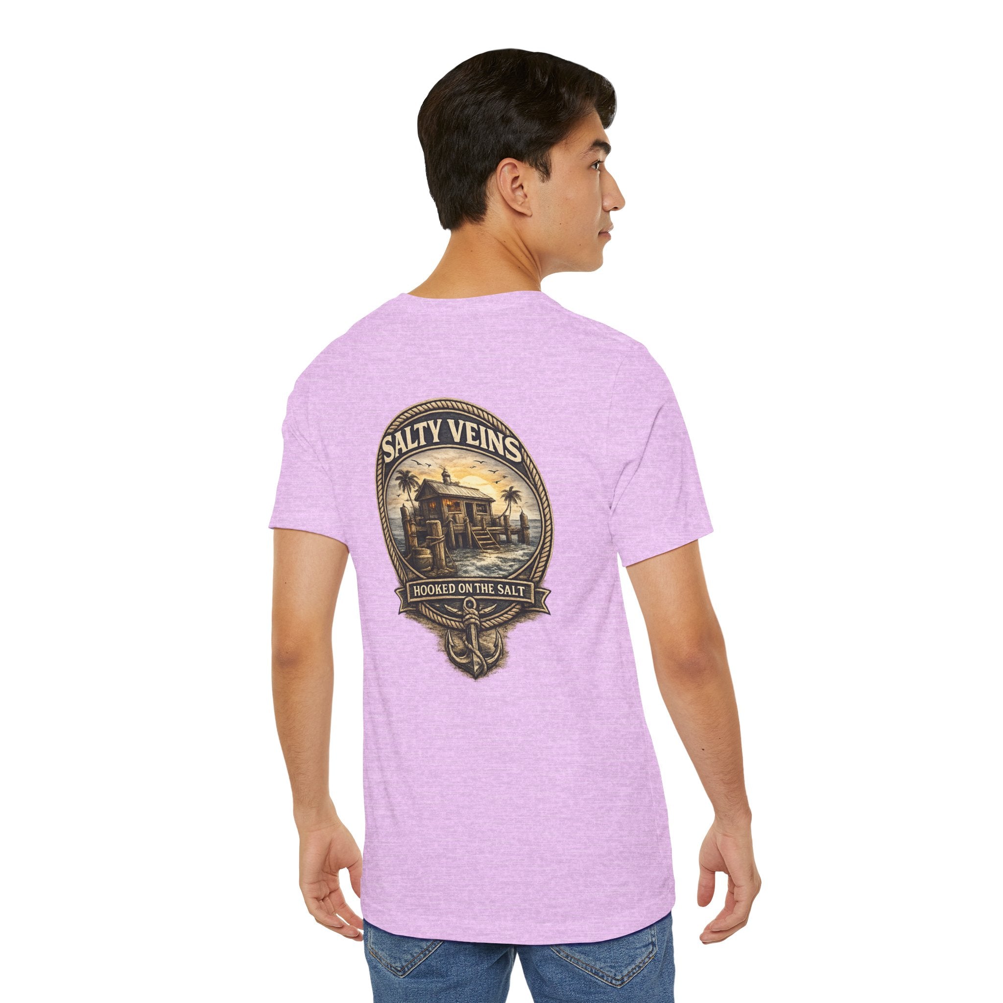 Salty Veins Hooked on the Salt Beach House Tee
