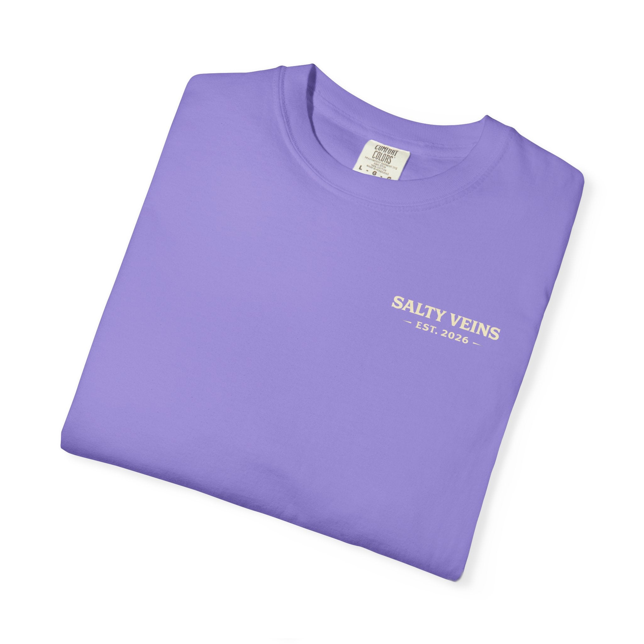 Salty Veins Guided by the Sea Lighthouse Tee
