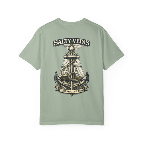 Salty Veins Anchor Graphic Tee (Lost 'Til The End) — Nautical Vintage Crew Shirt