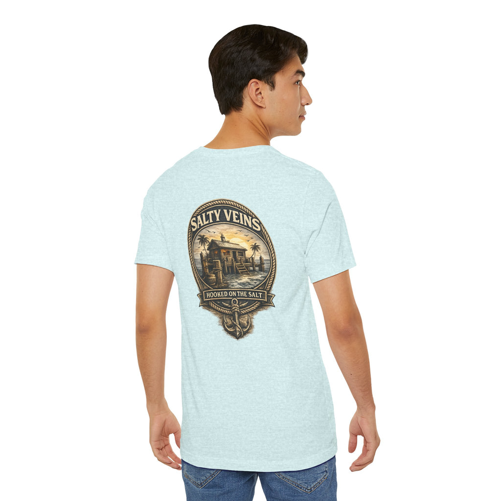 Salty Veins Hooked on the Salt Beach House Tee