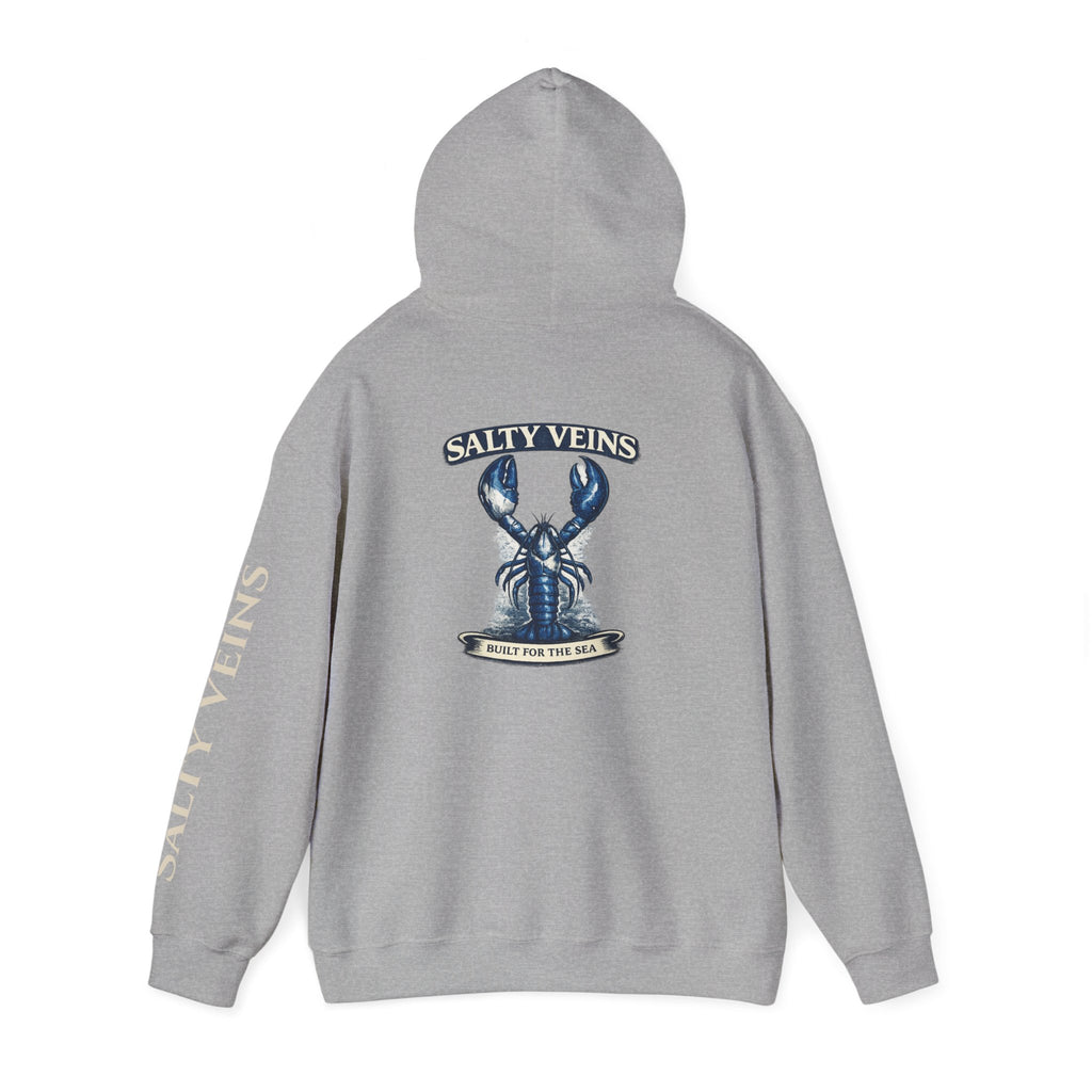Salty Veins Lobster Crest Hoodie — Salty Veins Nautical Pullover