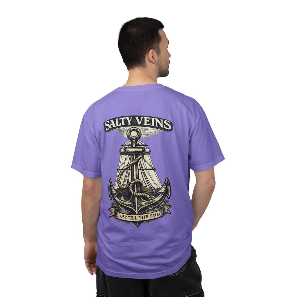 T-shirt graphique Salty Veins Anchor (Lost 'Til The End) — T-shirt col rond vintage nautique
