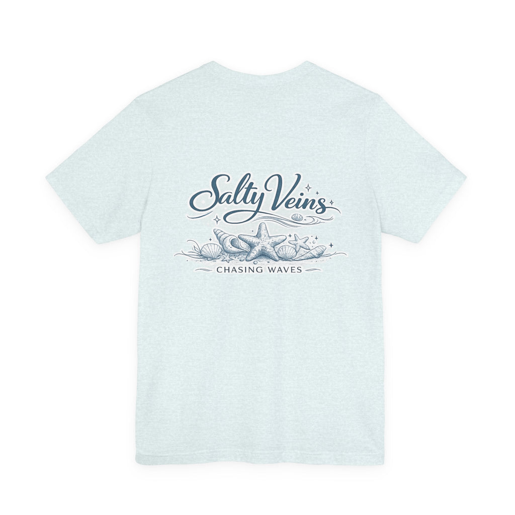 Salty Veins Beach Tee — Surf Graphic Short Sleeve Tee