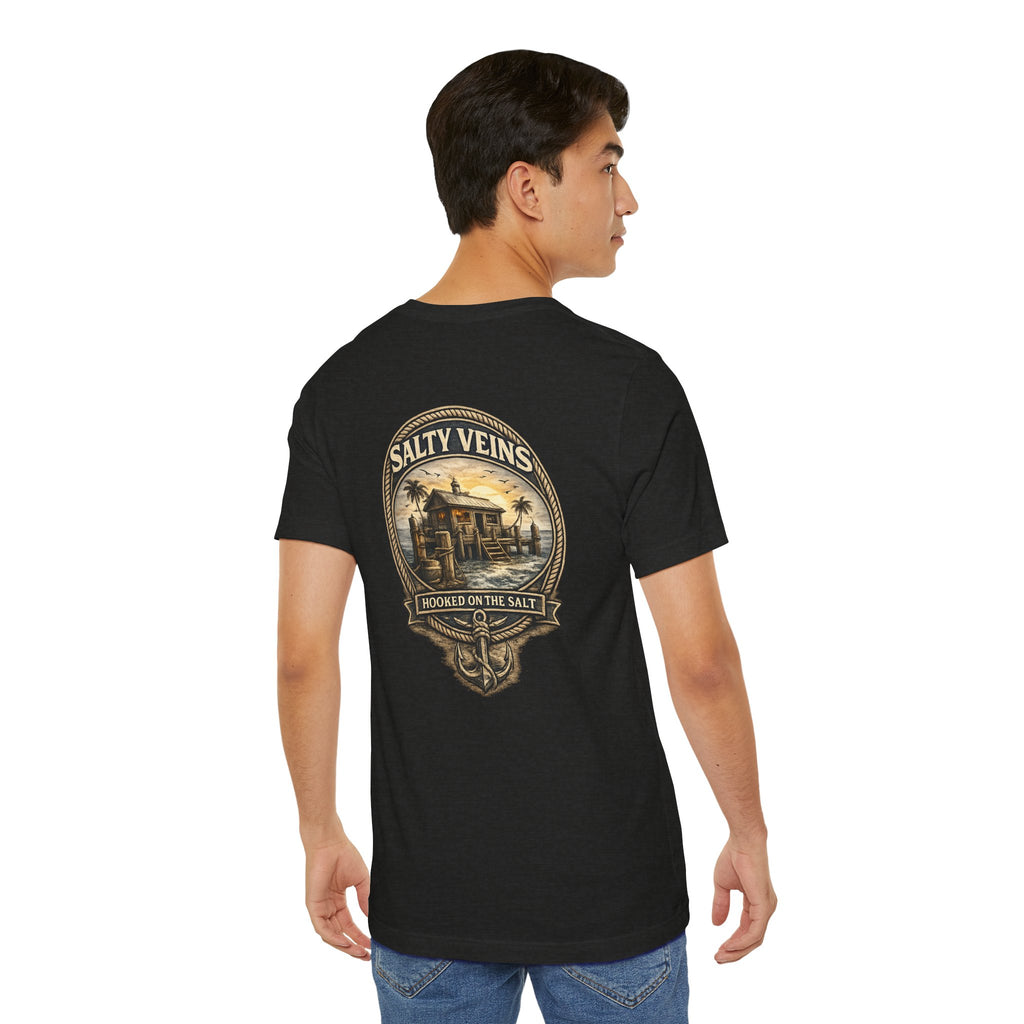 Salty Veins Hooked on the Salt Beach House Tee