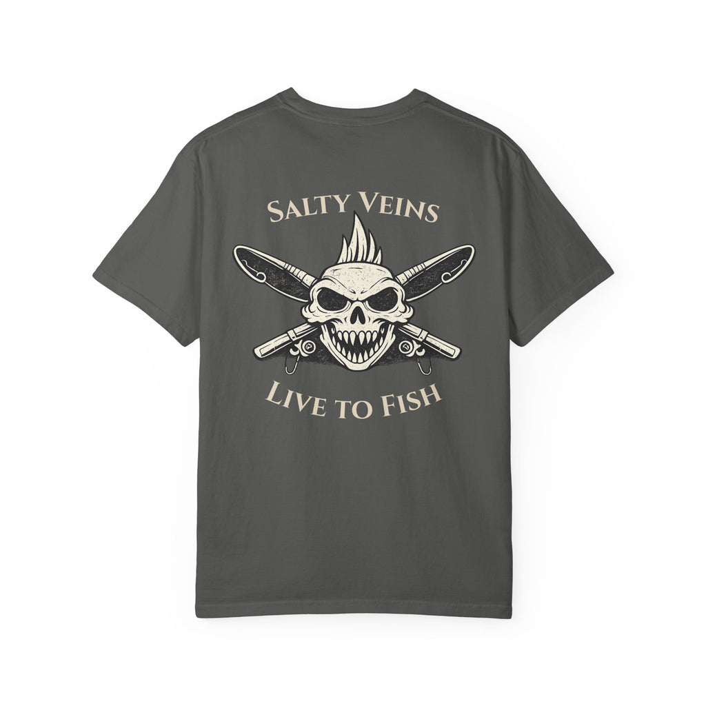 Salty Veins – Le t-shirt "Vis pour la pêche"