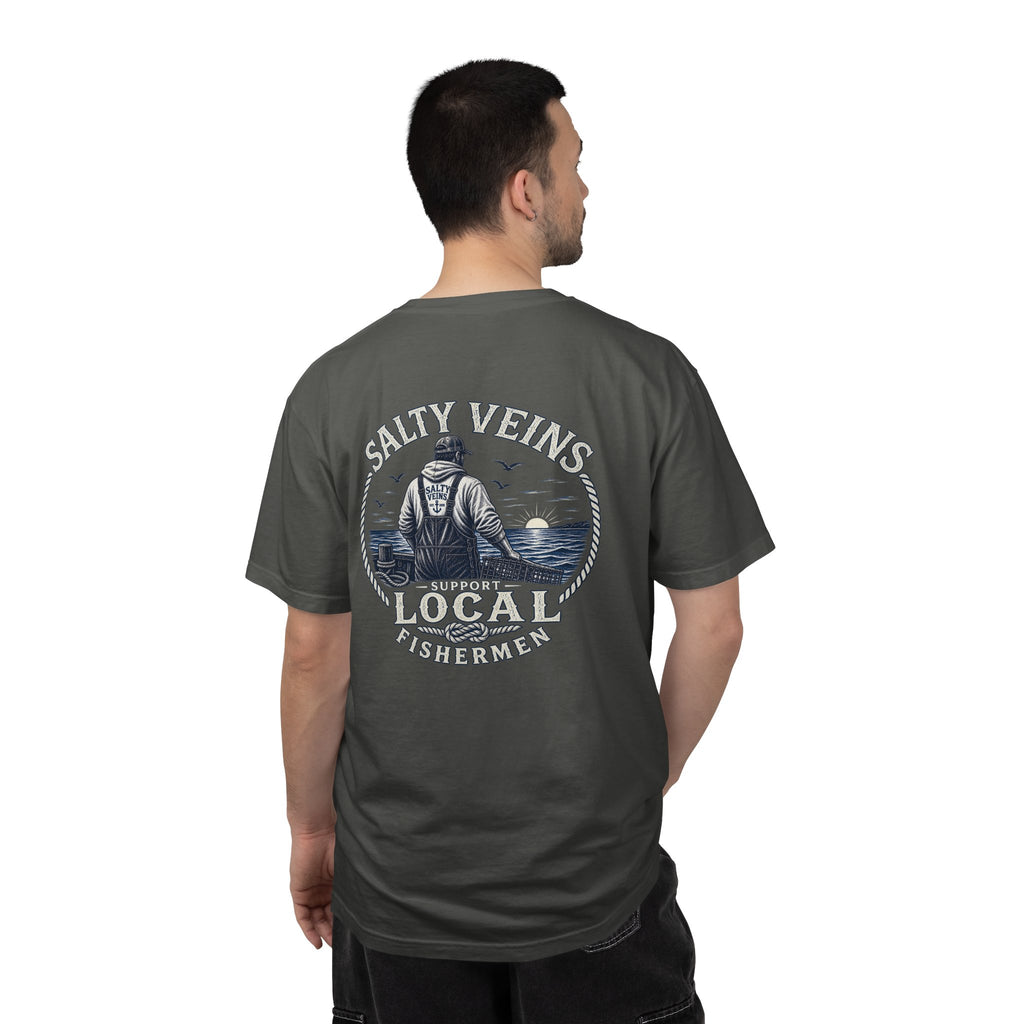Salty Veins Support Local Fisherman Tee