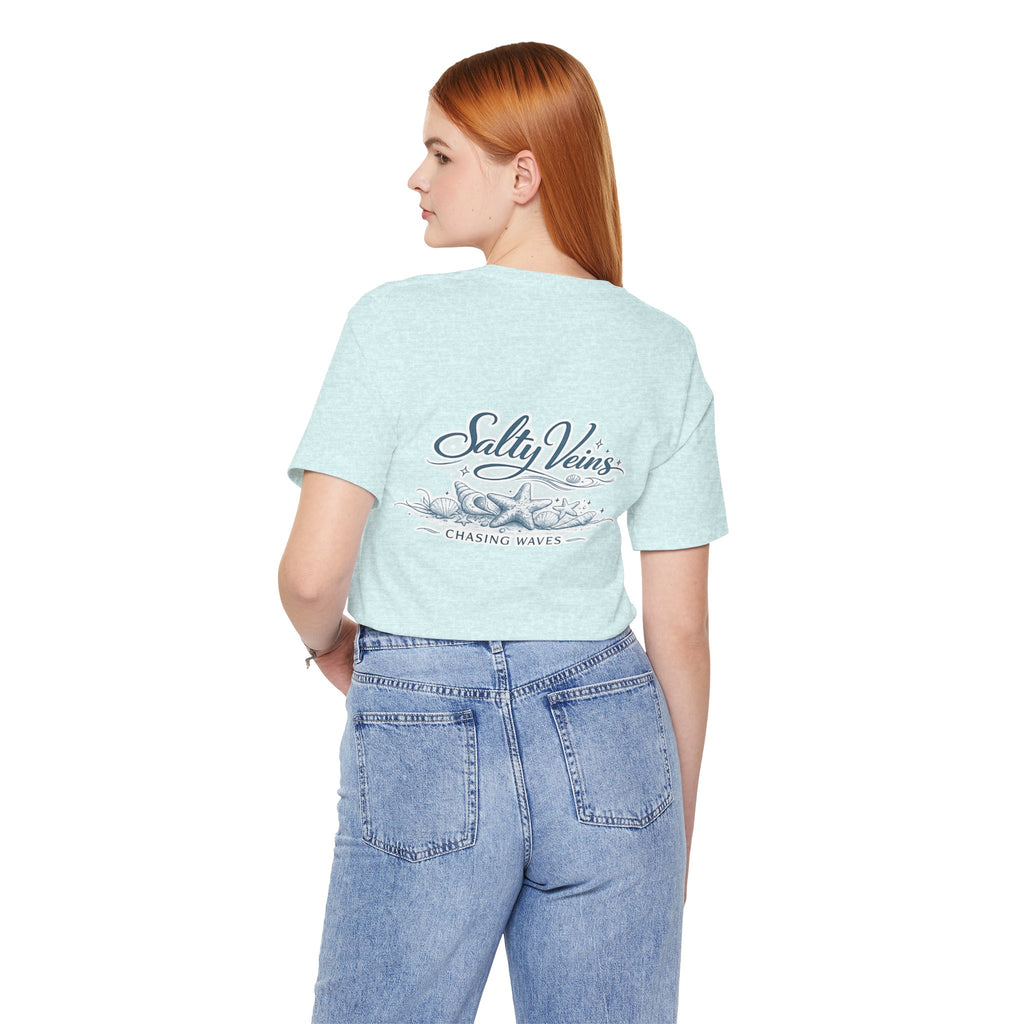 Salty Veins Beach Tee — Surf Graphic Short Sleeve Tee