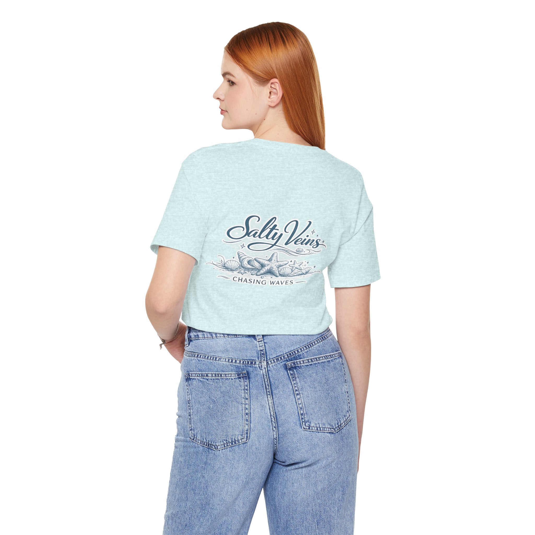 Salty Veins Beach Tee — Surf Graphic Short Sleeve Tee