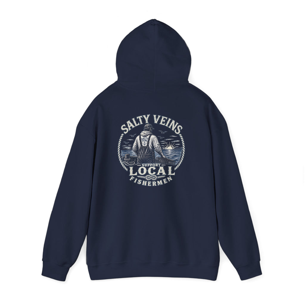 Salty Veins Support Local Fishermen Hoodie