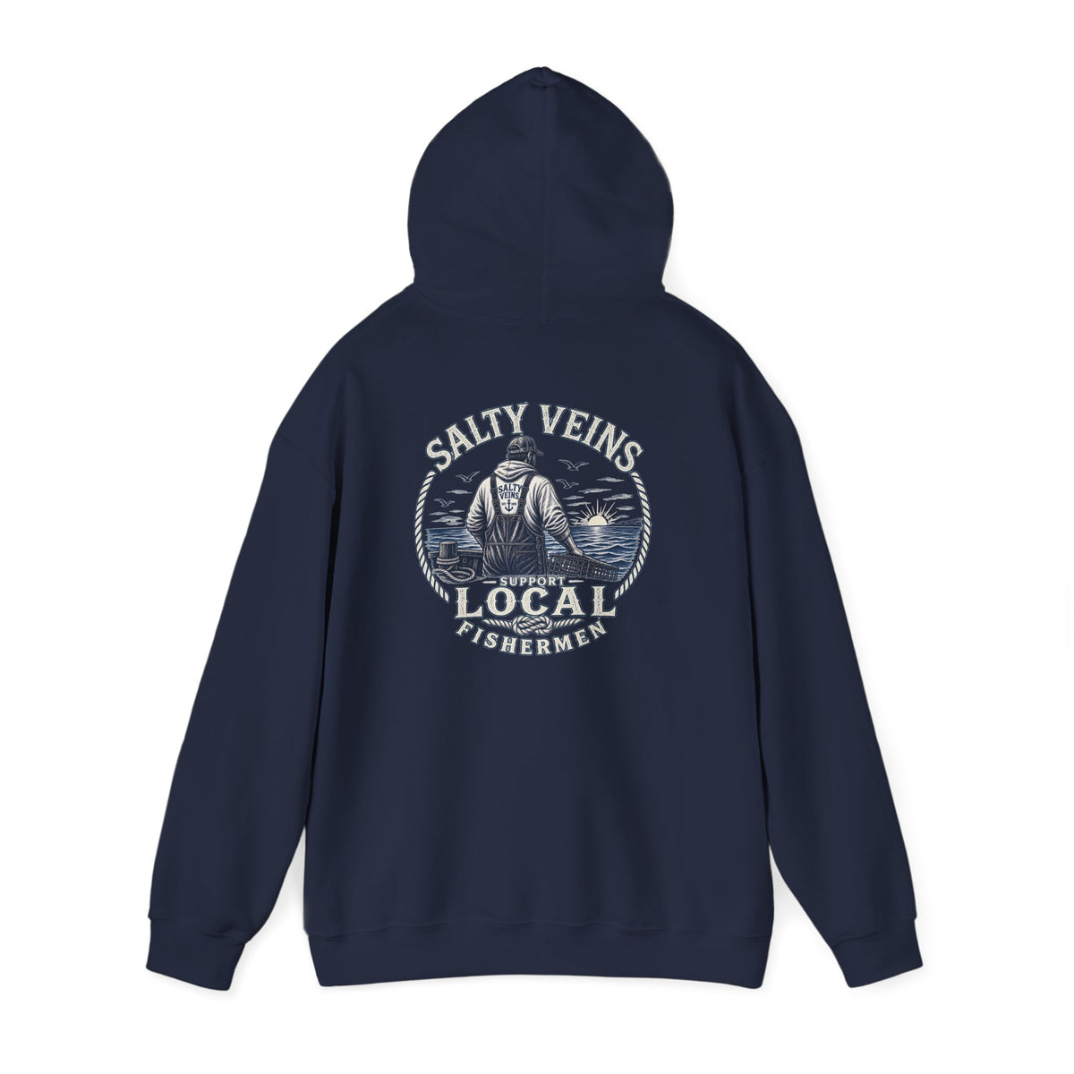 Salty Veins Support Local Fishermen Hoodie